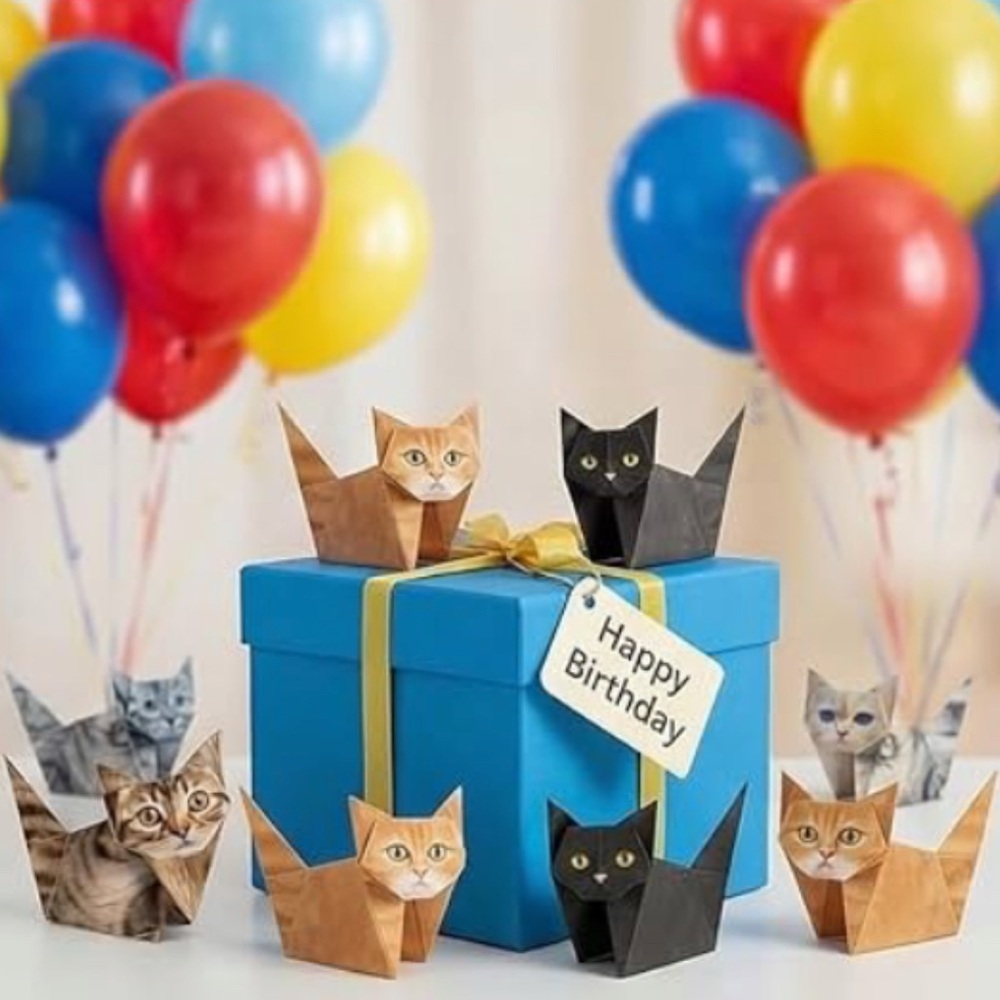 Fold Your Own Paper Cats Origami Kit! 50 Sheets - Multiple Breeds and Sizes! NWT - Picture 4 of 8